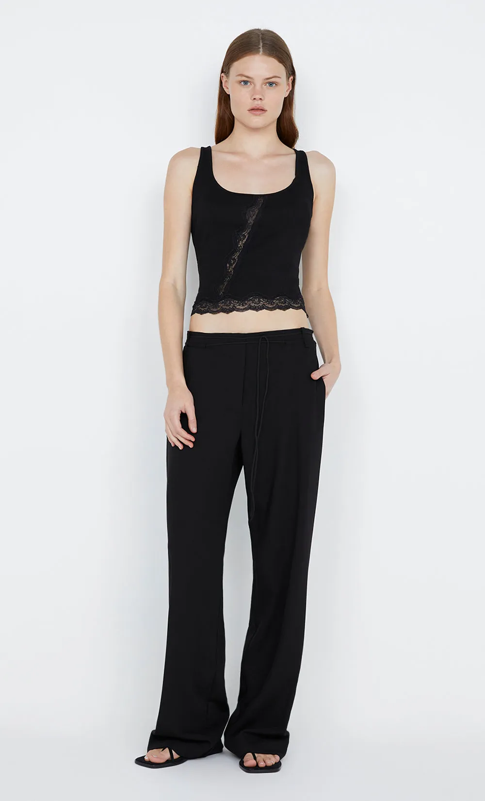 NAIDA STRAIGHT LEG PANT - BLACK