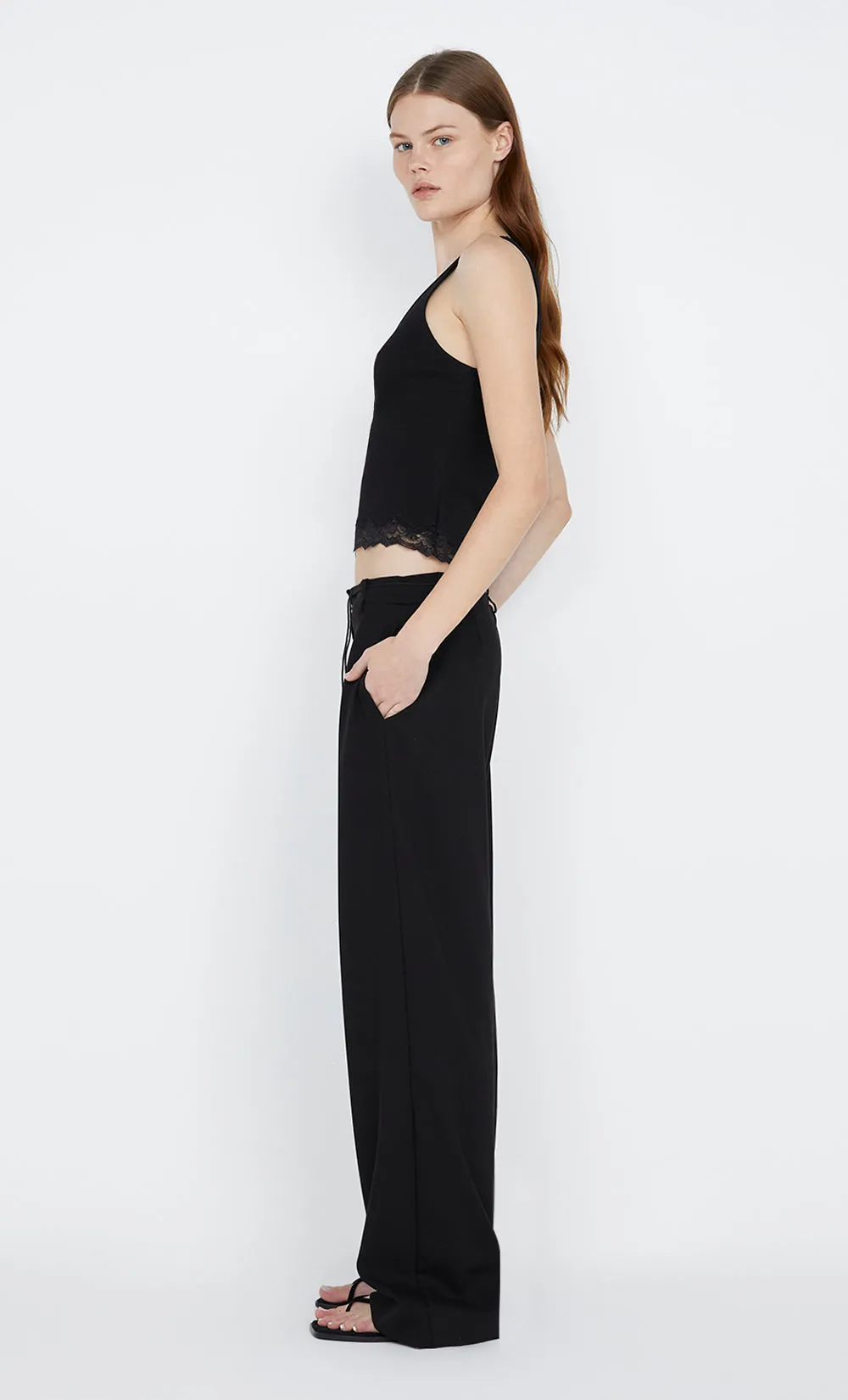 NAIDA STRAIGHT LEG PANT - BLACK