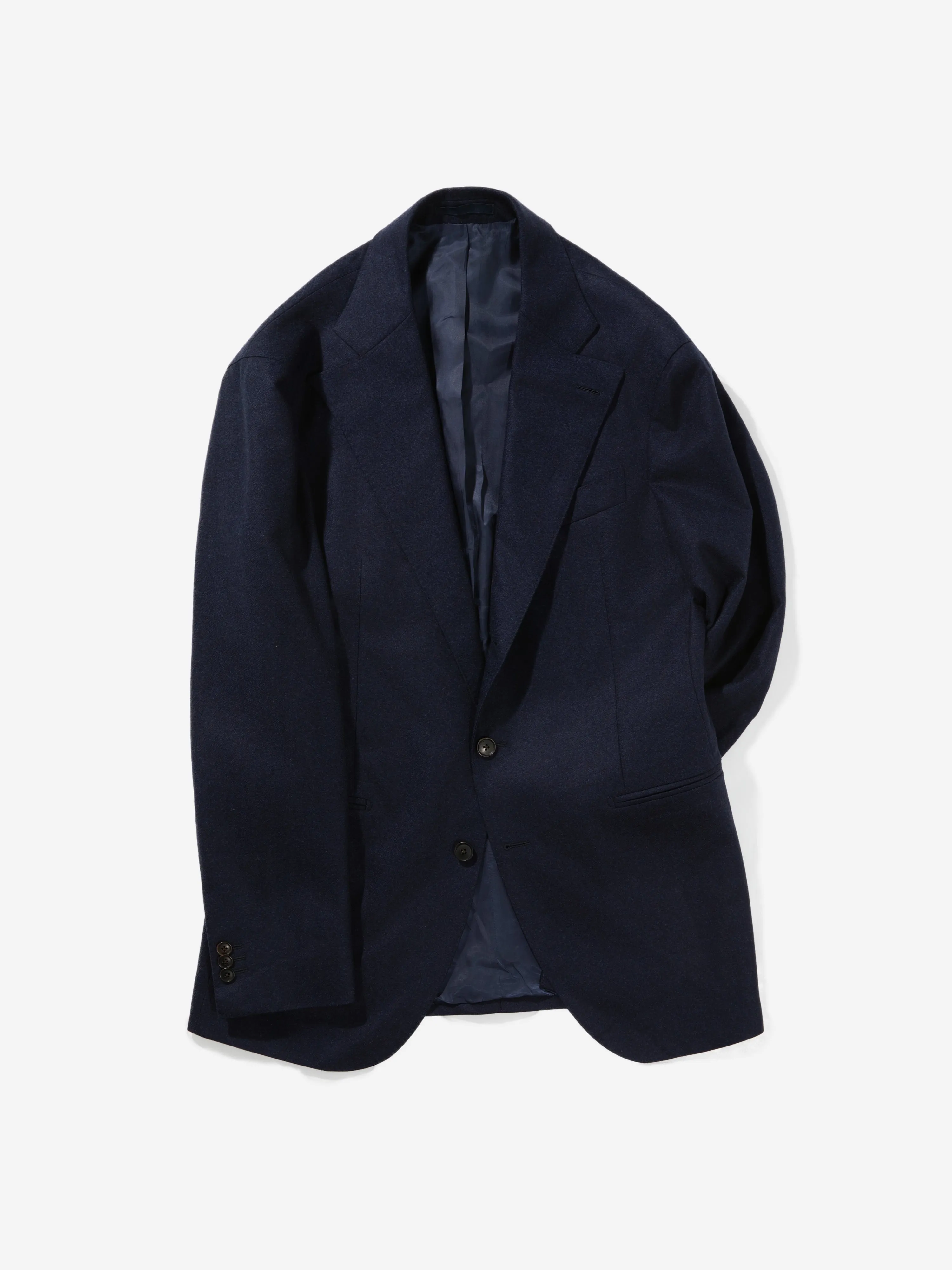 Navy Flannel Wool Jacket (SB)