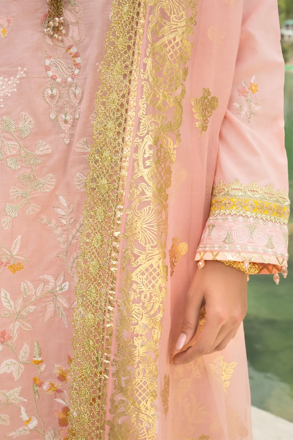 Nisa Hussain Luxury Lawn Collection '21 – NHL02-GOLDFINCH