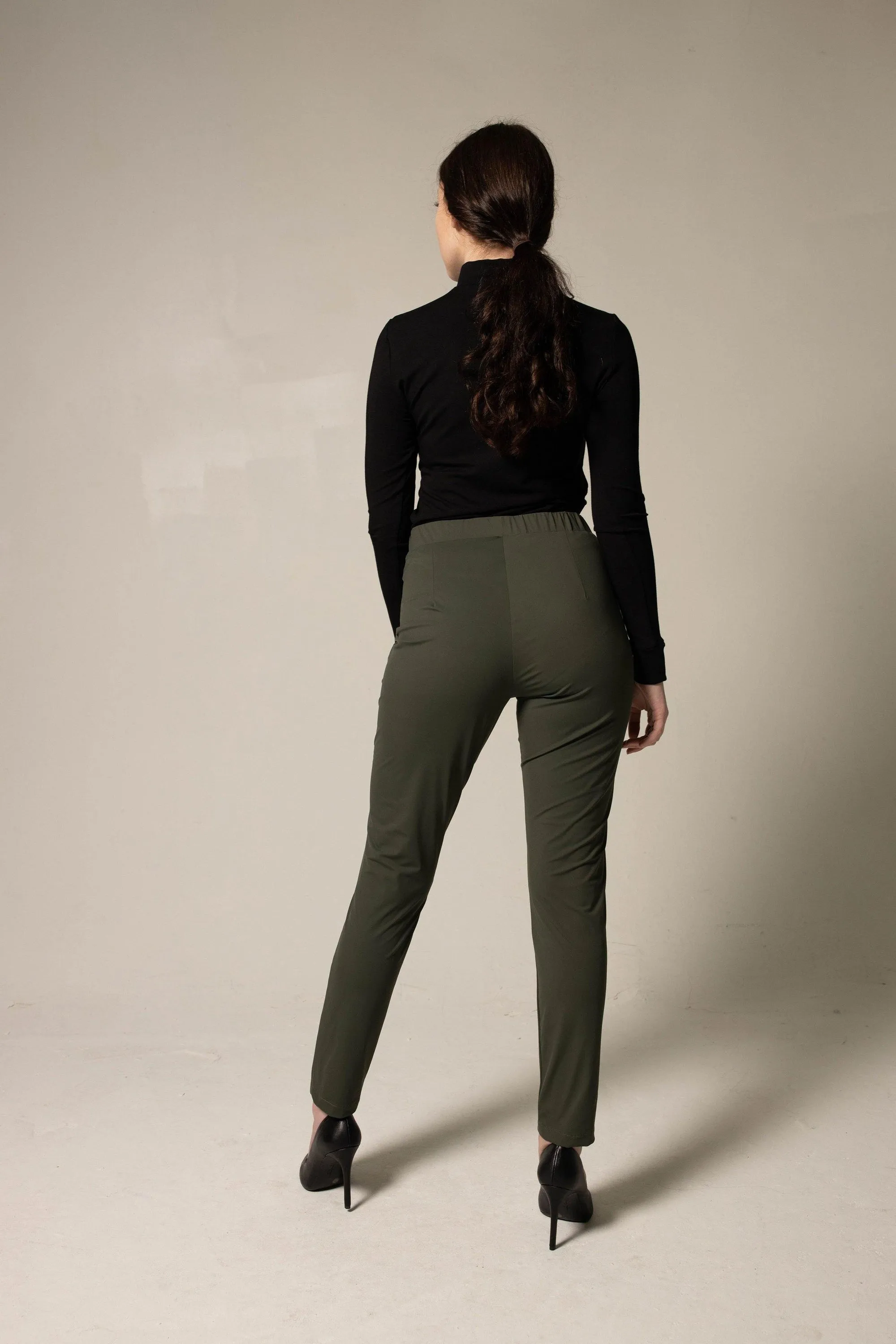 Olive Skinny Pants Women's Trousers