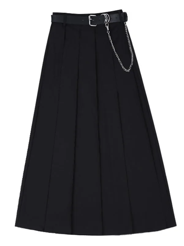 Original Pleats Empire A-Line Skirt