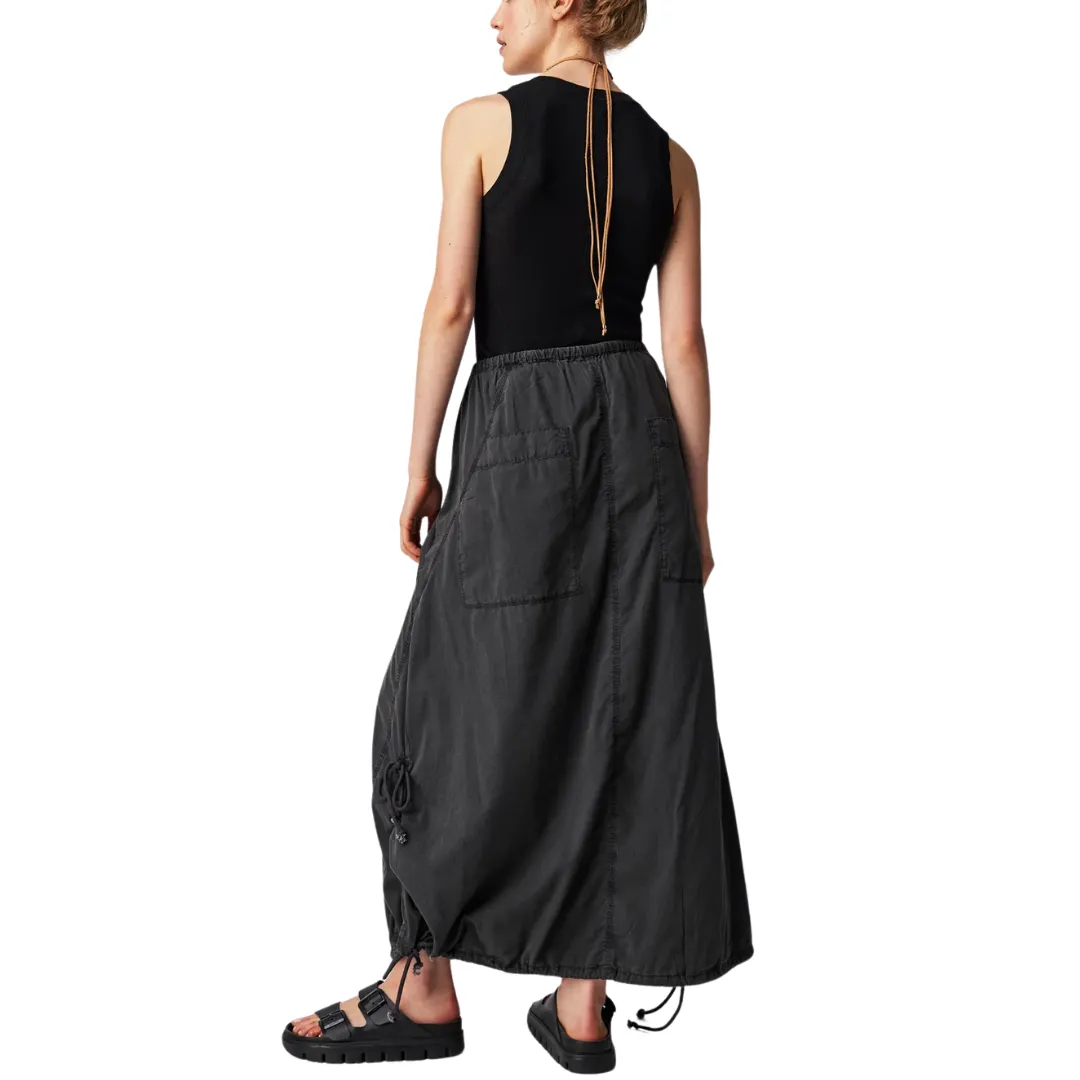 Picture Perfect Parachute Skirt - Black