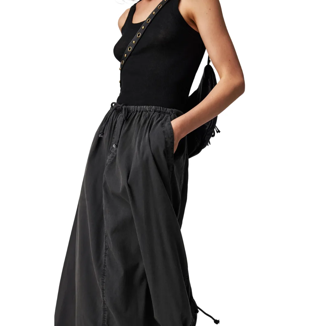 Picture Perfect Parachute Skirt - Black