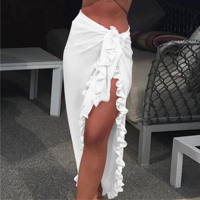 "Hope" Ruffle Bikini Wrap Skirt