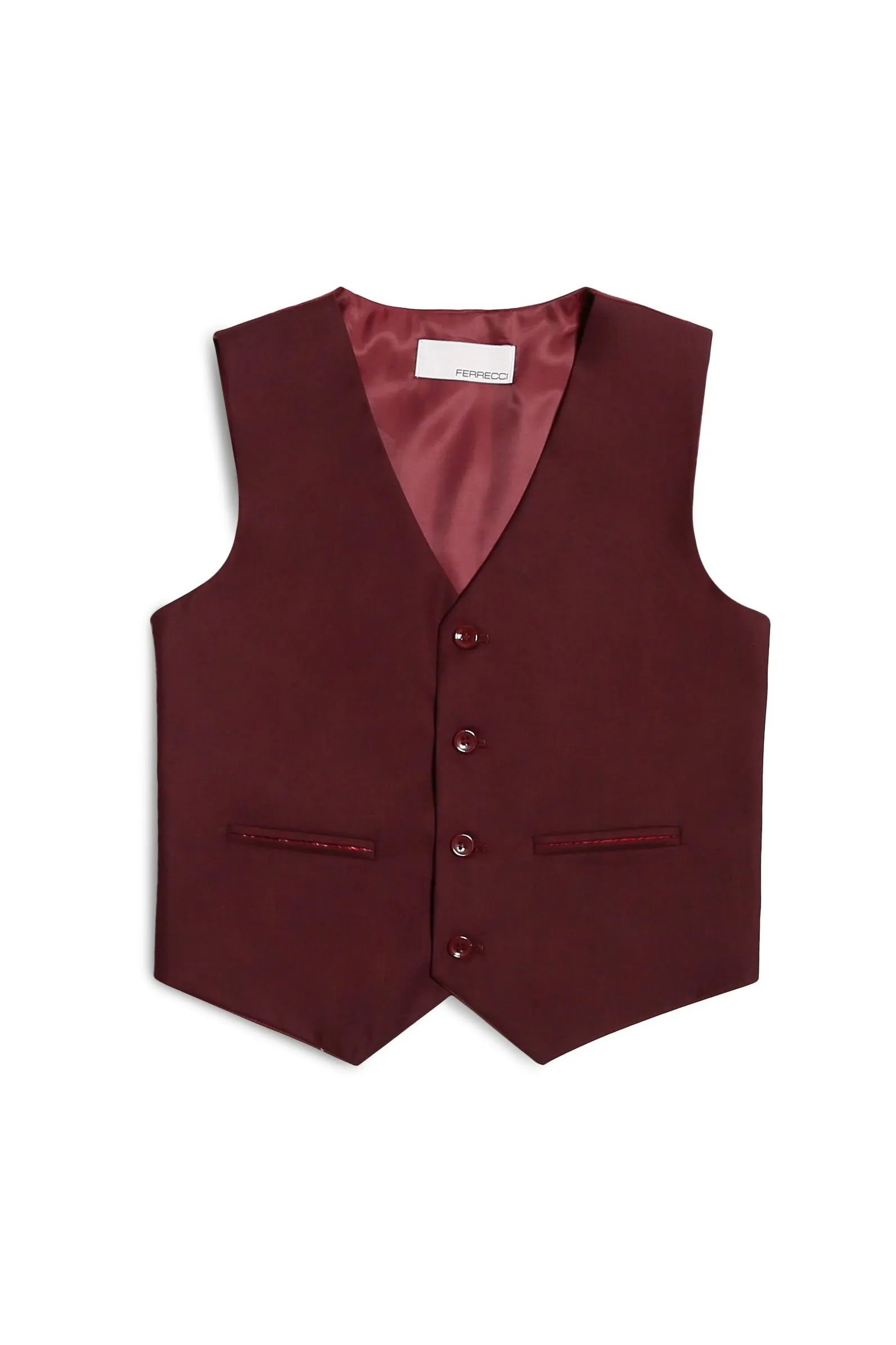 "Jax" Kids Burgundy Suit (5-Piece Set)