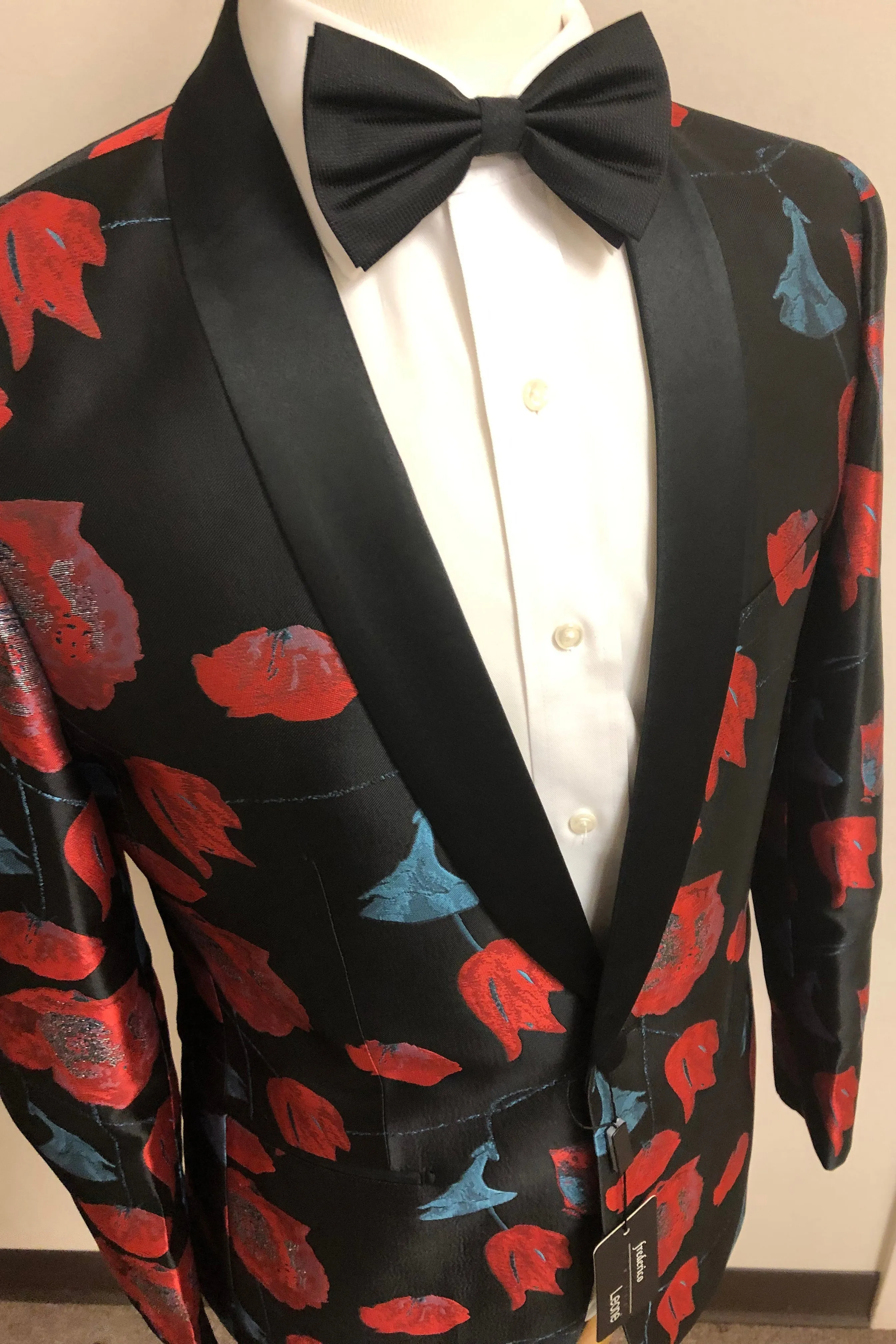 "Stefano" Red Tuxedo Jacket (Separates)