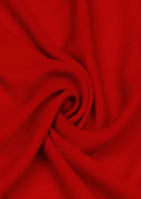 Red 60" Luxury Soft Touch Florenza Crepe Fabric Dress & Craft Non Stretch