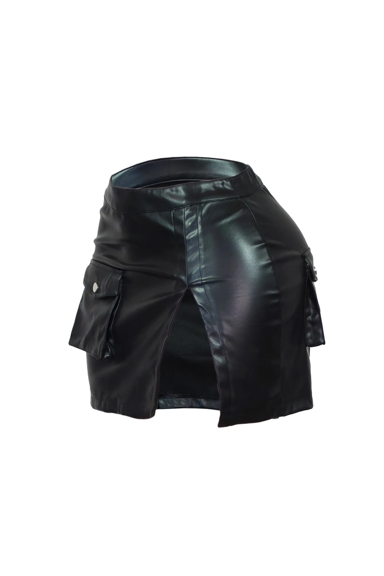 Still Monster PU Mini Skirt