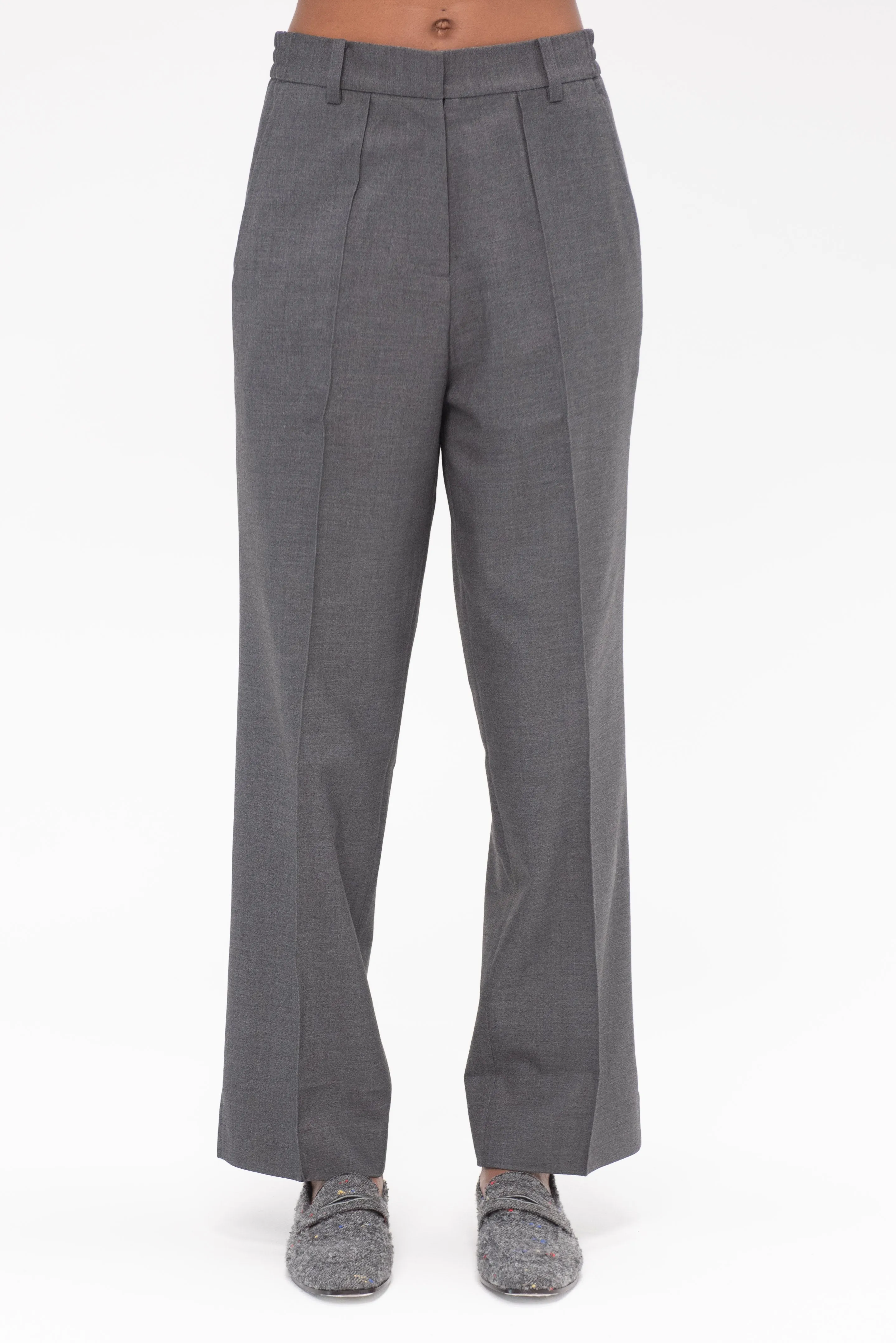 Straight Leg Pants, Charcoal