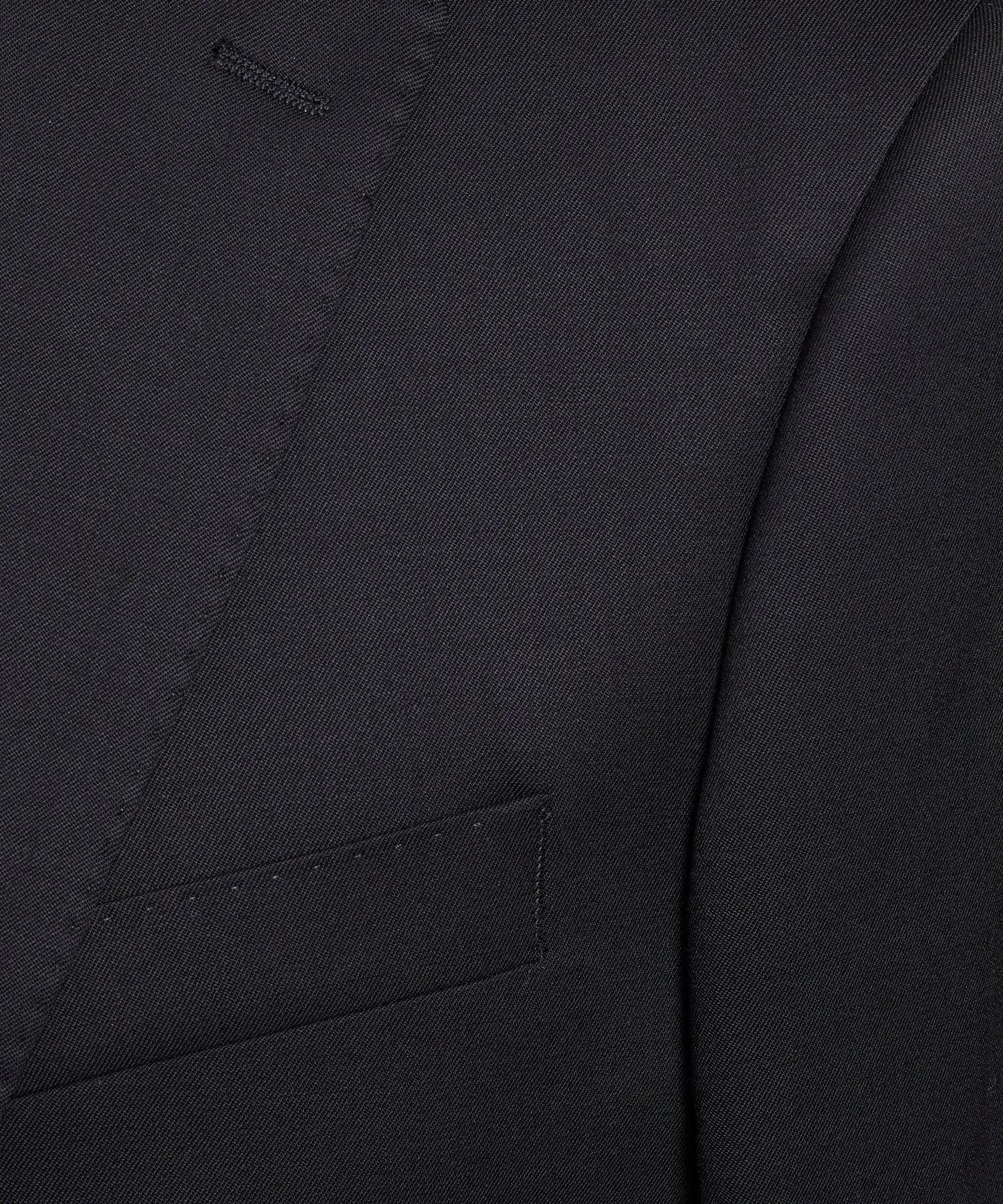 Sutton Suit Jacket in Italian Natural Stretch Black Wool