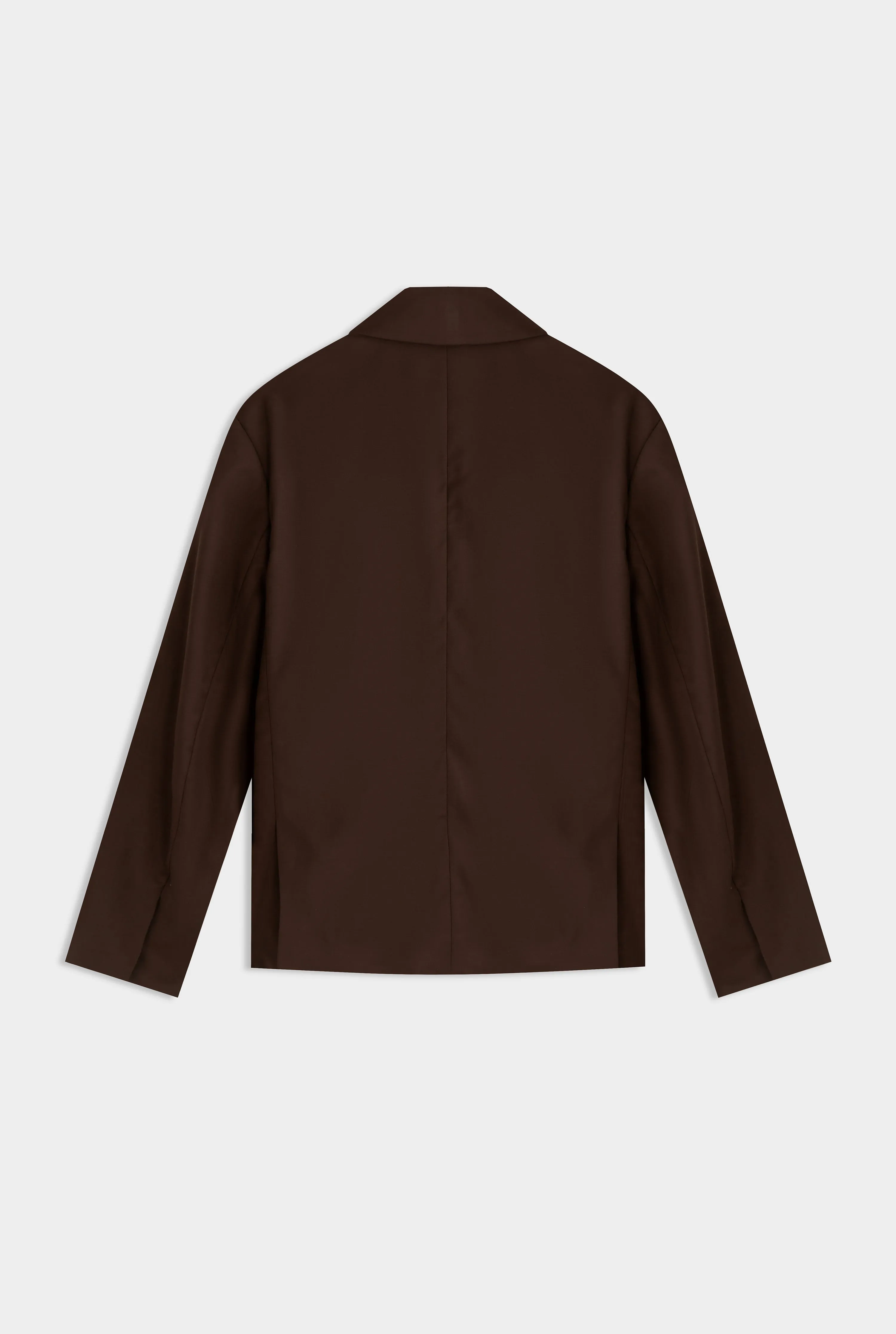 Tailored Wool Suit Jacket - Brown