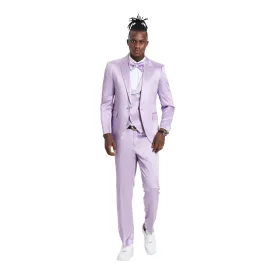 TAZZIO: Sharkskin 3pc Skinny Fit Suit M390SK-1