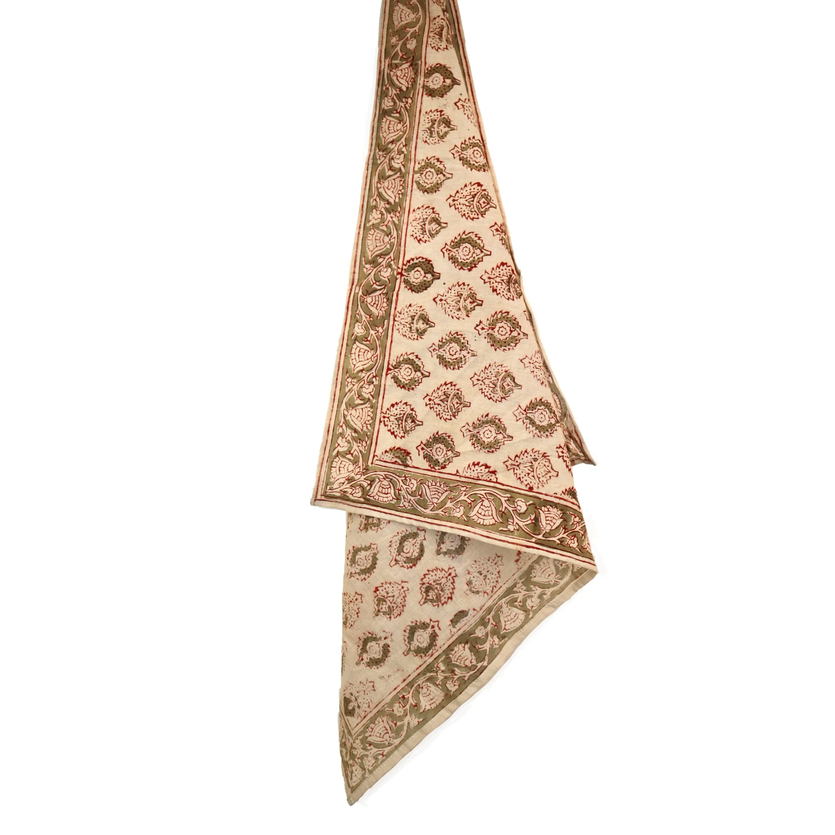 Terracotta Medallion - Kalamkari Cotton Bandana  (KK1409)