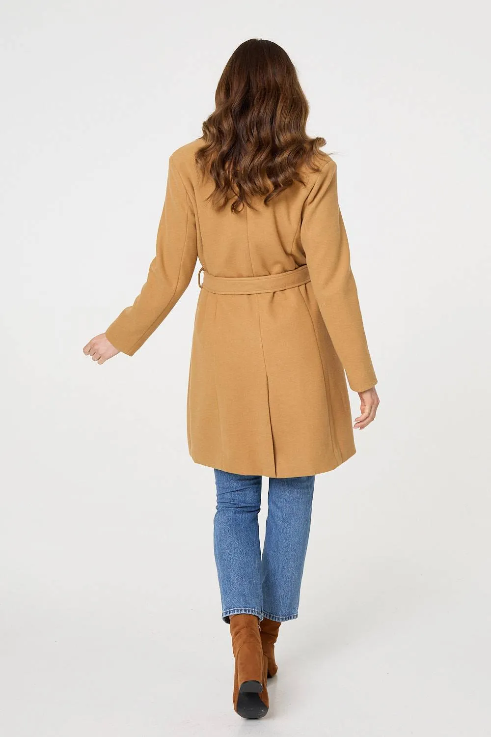 Tie Waist Longline Trench Coat