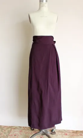 Vintage 1940s Purple Rayon Wrap Skirt