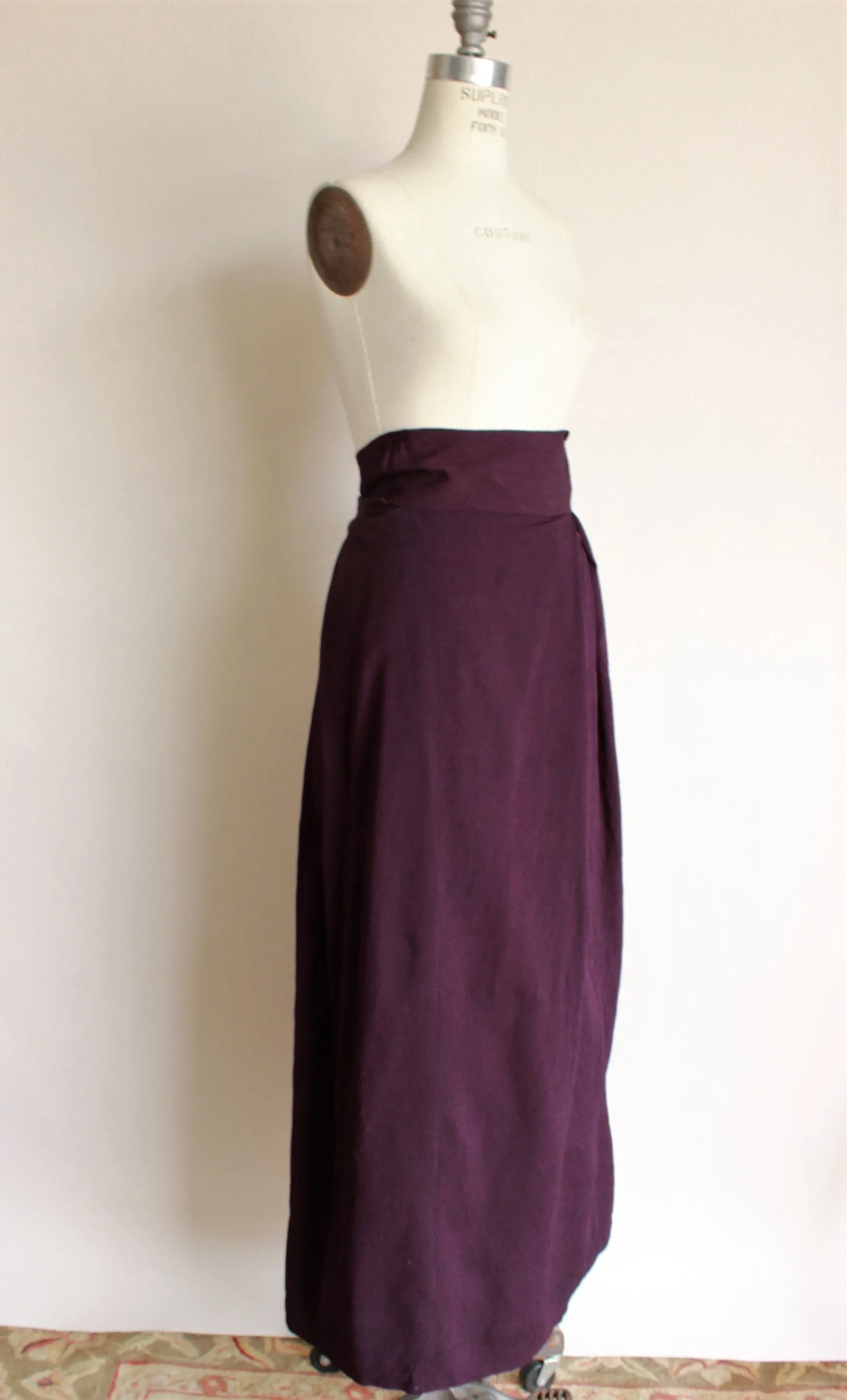 Vintage 1940s Purple Rayon Wrap Skirt