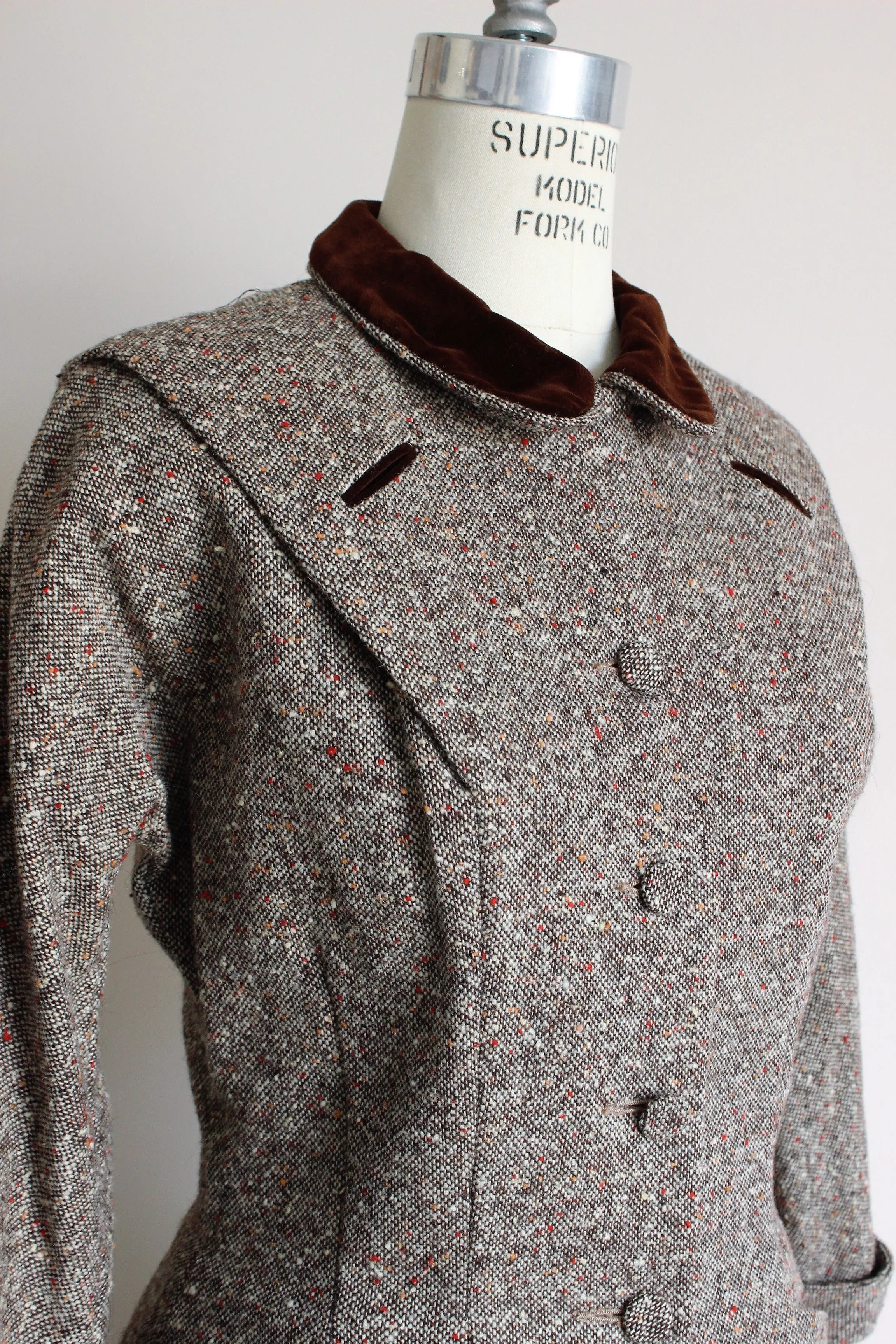 Vintage 1940s R&K Originals Wool Tweed Two Piece Suit