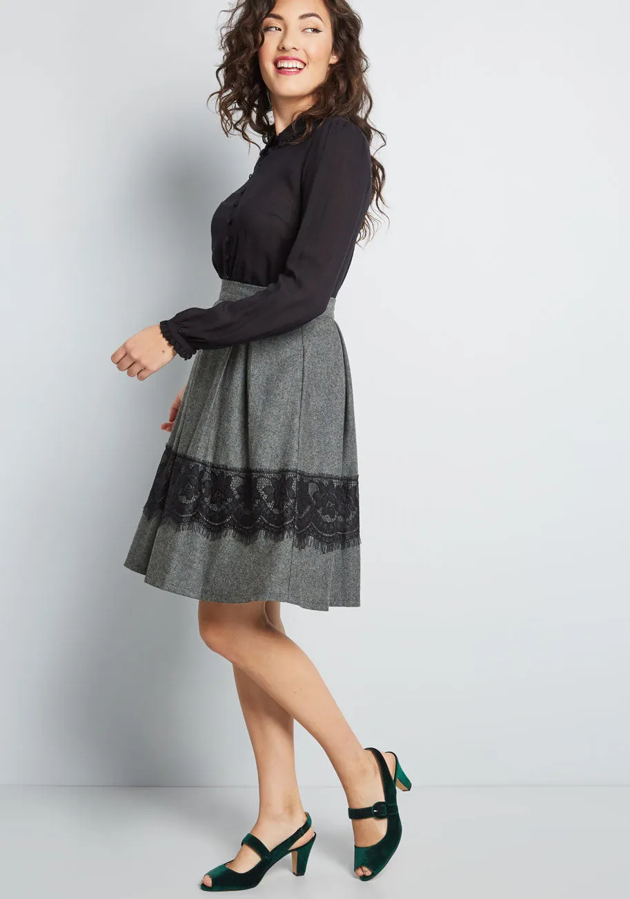 Whirl Record A-Line Skirt