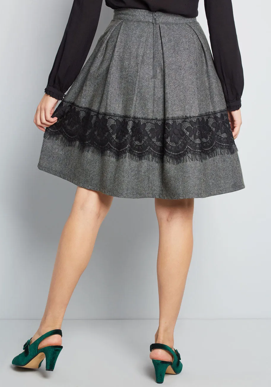 Whirl Record A-Line Skirt