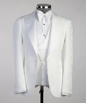 Whiten cambridge tuxedo suit