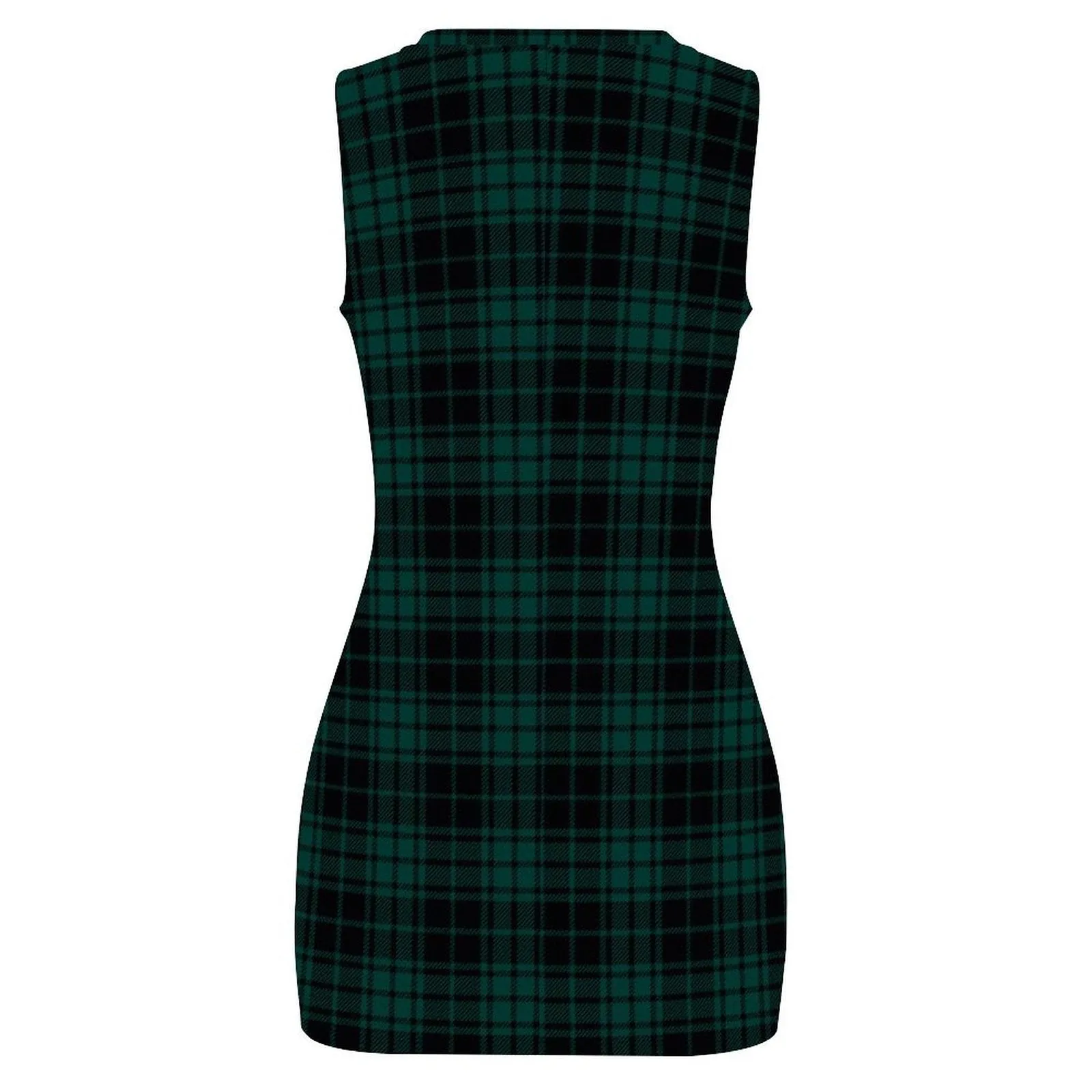 Wintergreen PLaid Navel-Bearing Cross-Fit Hip Skirt Slim wrap hip skirt