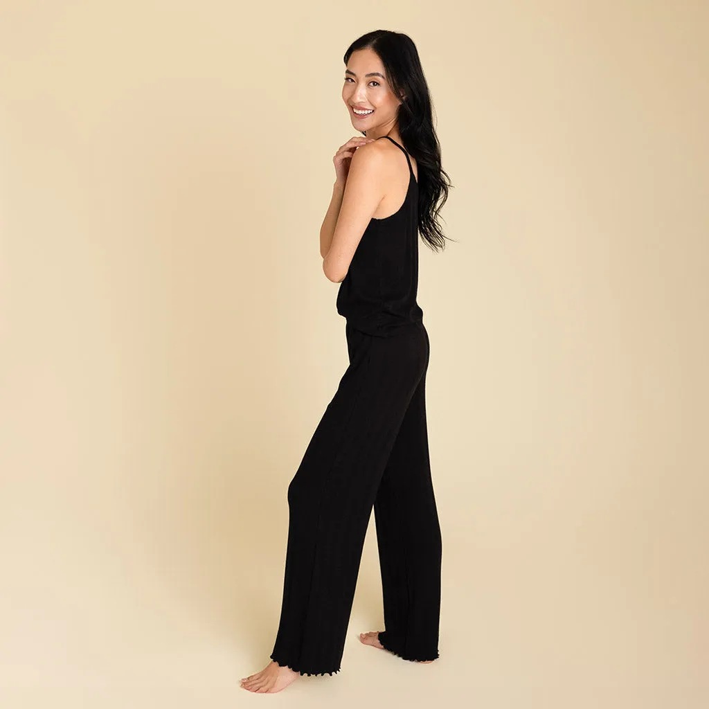 Women's Black Pointelle Pants