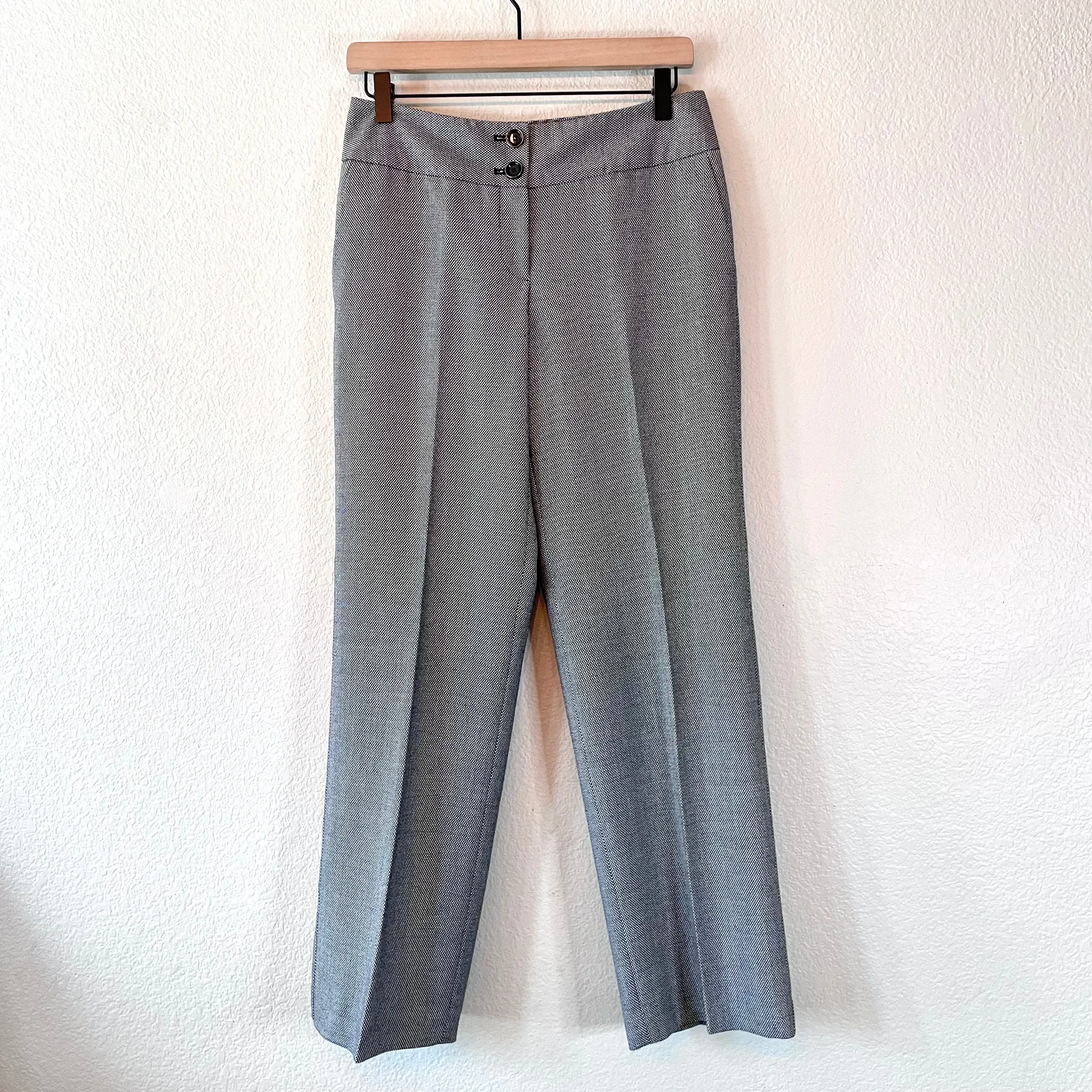 Wool Blend Straight Dress Pants